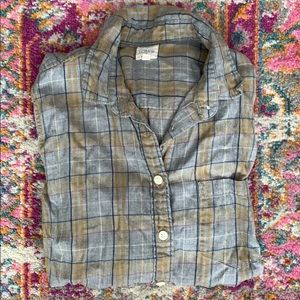 JCrew Long Sleeve Plaid Button Up